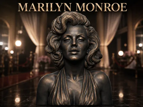 Figura decorativa: Marilyn Monroe Bust | Hollywood Icon Sculpture — referencia de MakerWorld