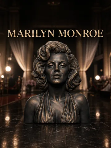 Figura decorativa: Marilyn Monroe Bust | Hollywood Icon Sculpture — vista de referencia 2