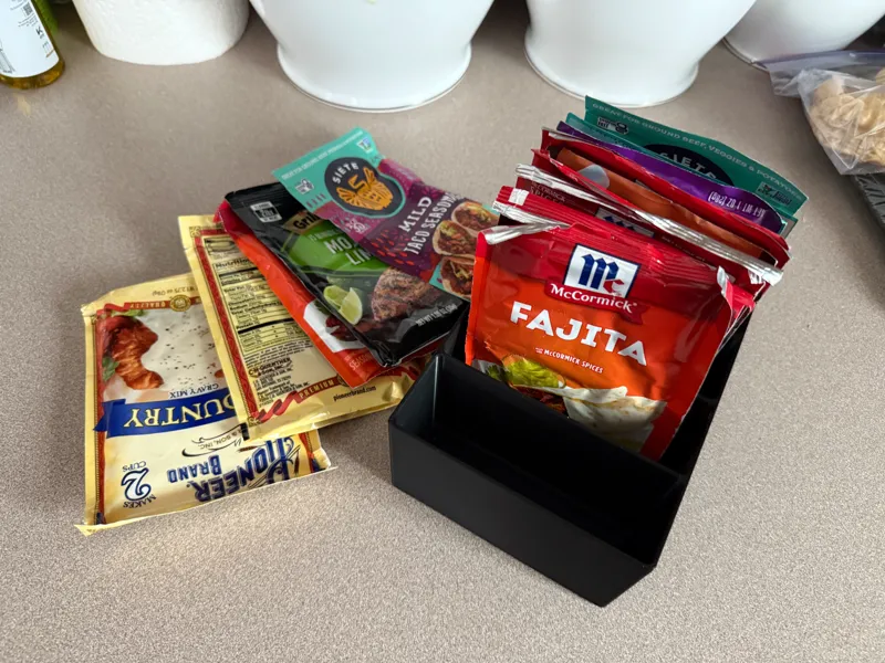 spice packet tray