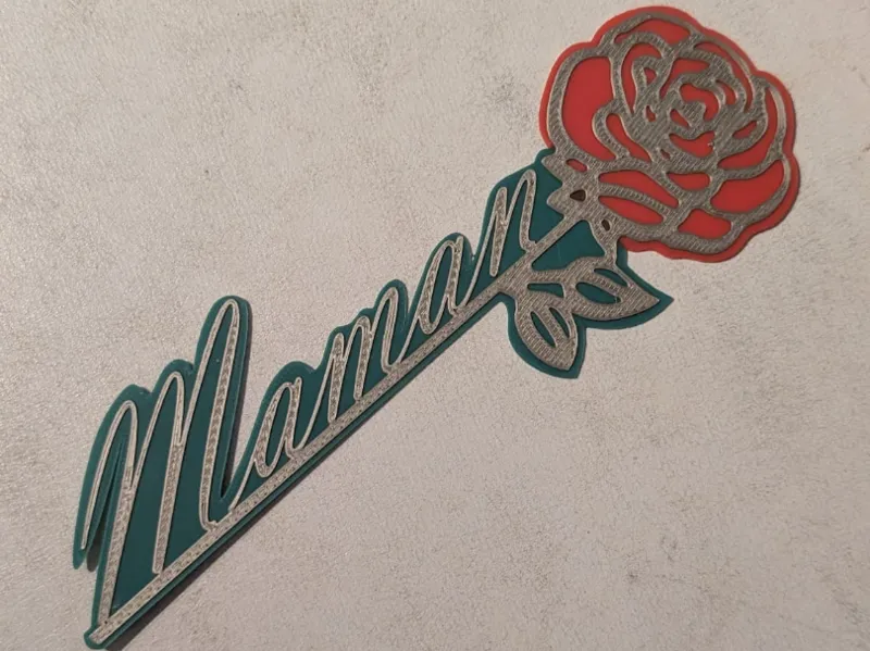 marque page rose "maman"