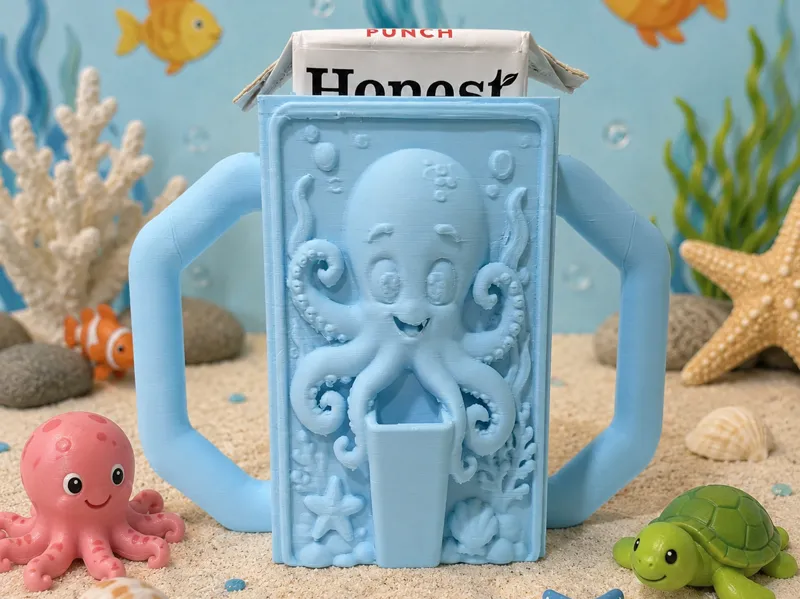 Octopus Juice Box Buddy / Holder