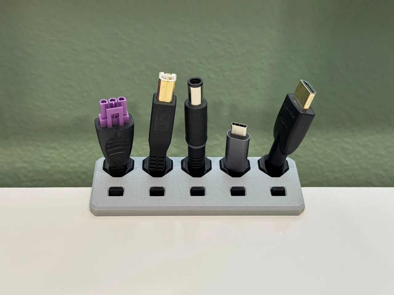Desk cable holder / cable organizer with clamp view 3