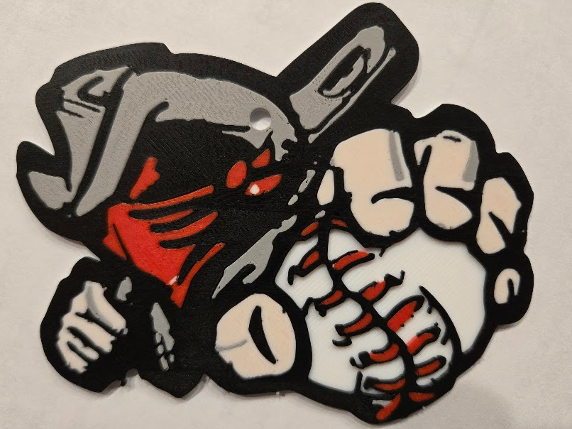 Outlaw Baseball Bag Tag with Name 