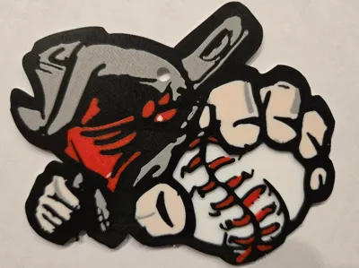 Outlaw Baseball Bag Tag with Name 