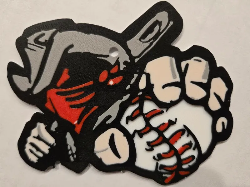 Outlaw Baseball Bag Tag with Name 