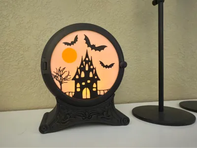 Halloween Tea Light Display Case with Hinge Pin
