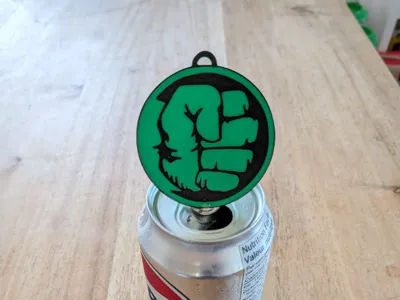 Hulk can opener keychain
