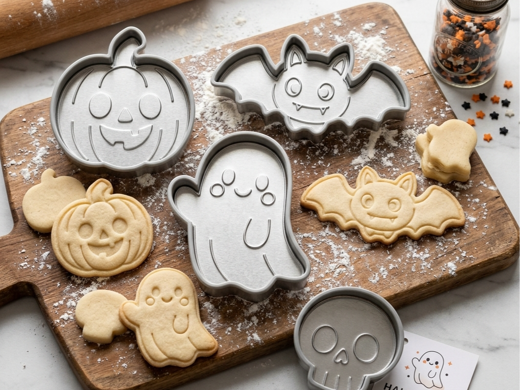 Cute Halloween Cookie Cutters Set – 4 STL Pack - 1