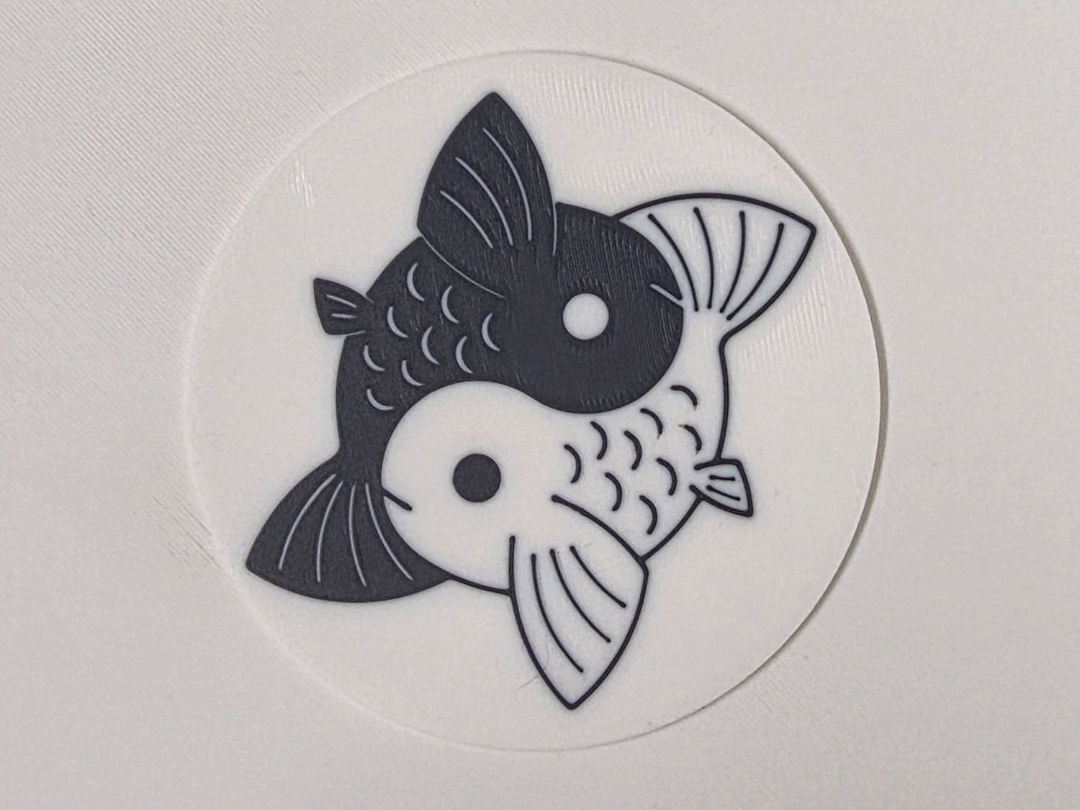 Ying Yang Fish Coaster