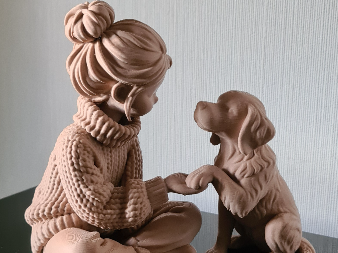 Mädchen mit Hund - 1
