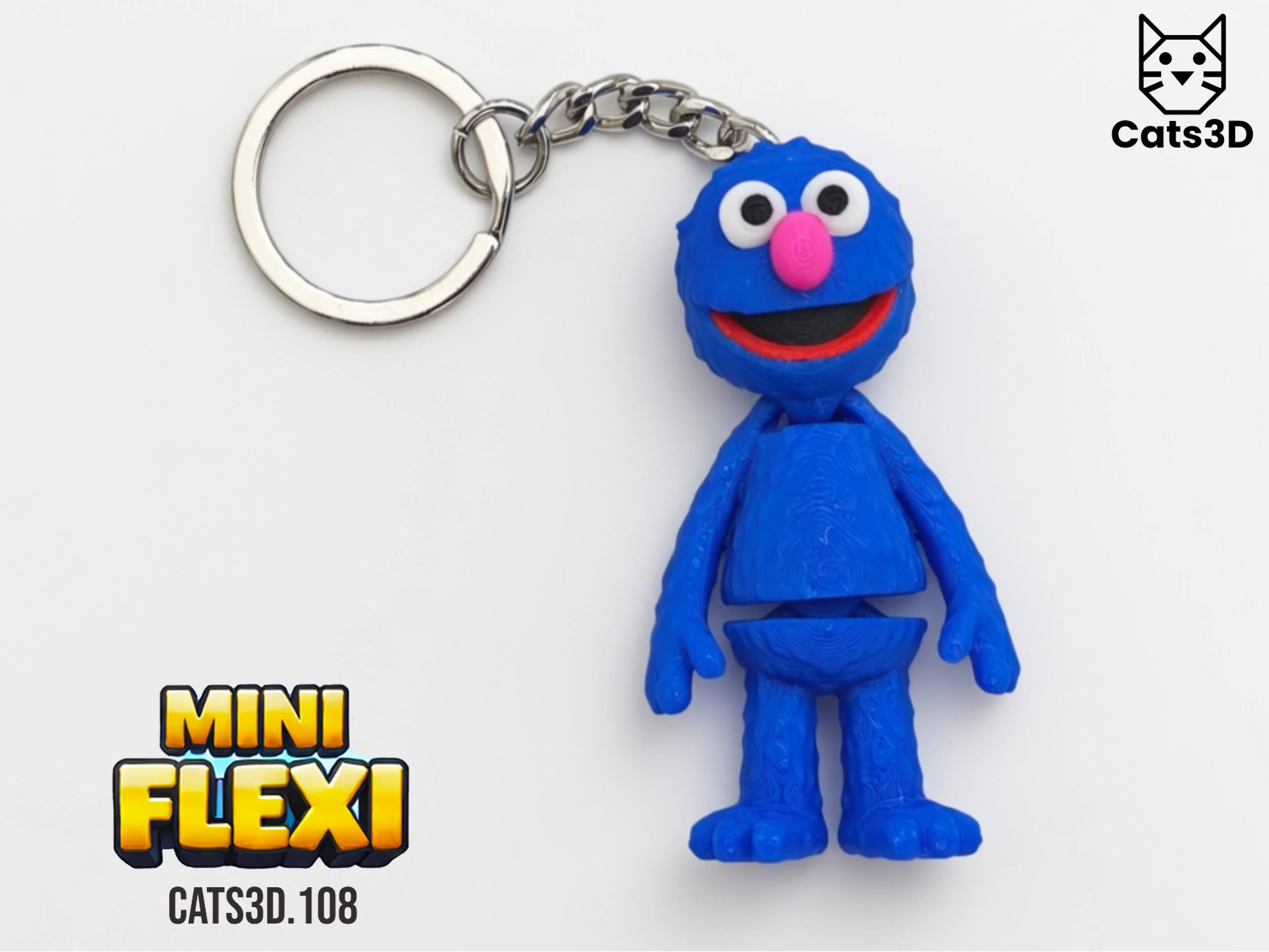 Grover - Mini Flexi keychain (Sesame Street)