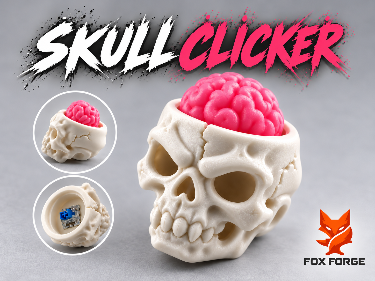 Skull Clicker – Brain Fidget Toy | Switch Clicker - 1