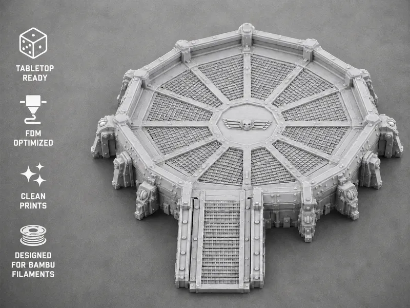 Empty Imperial Landing Platform - Tabletop Terrain
