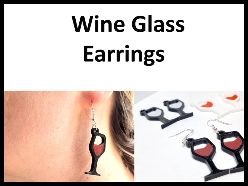 Wine Glass Earrings