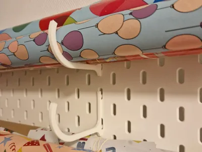 Hooks for wrapping paper - IKEA Skadis 