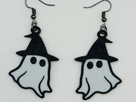 Witch Hat Ghost Earrings