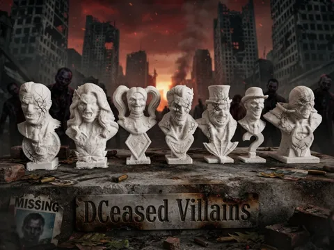 Figura decorativa: DCeased Villains Undead Bust Collection — referencia de MakerWorld