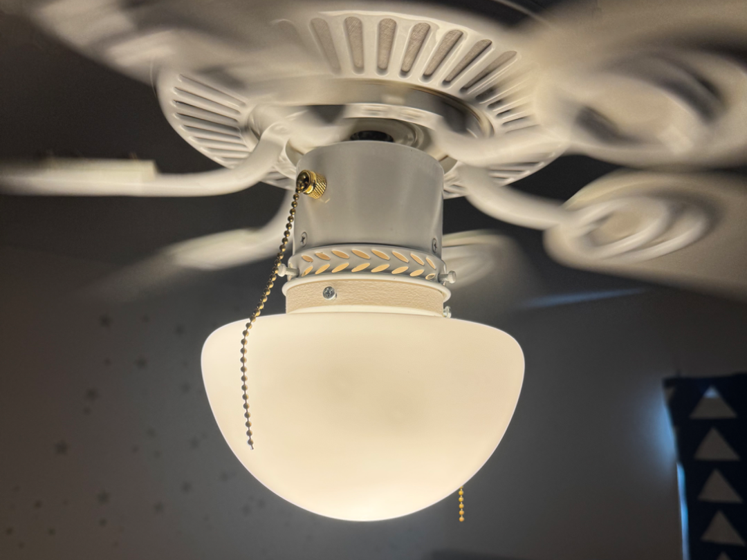Ceiling fan globe spacer