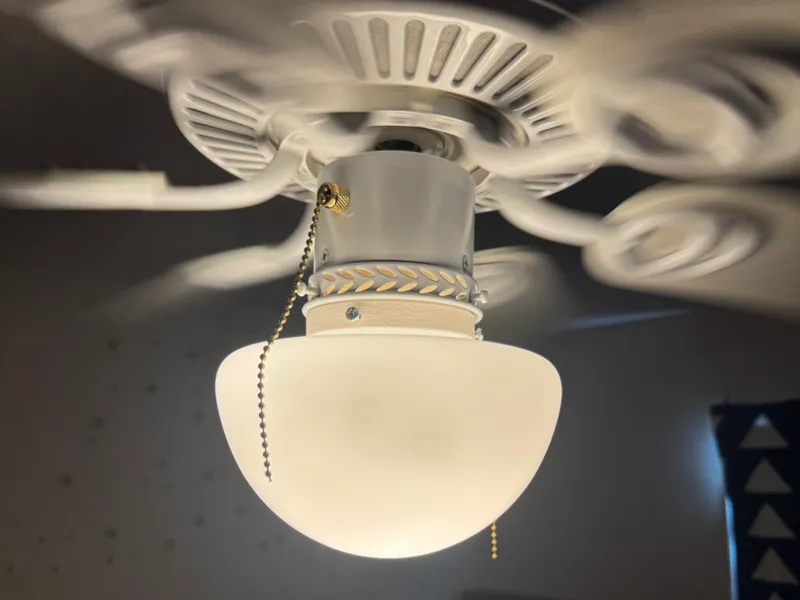 Ceiling fan globe spacer