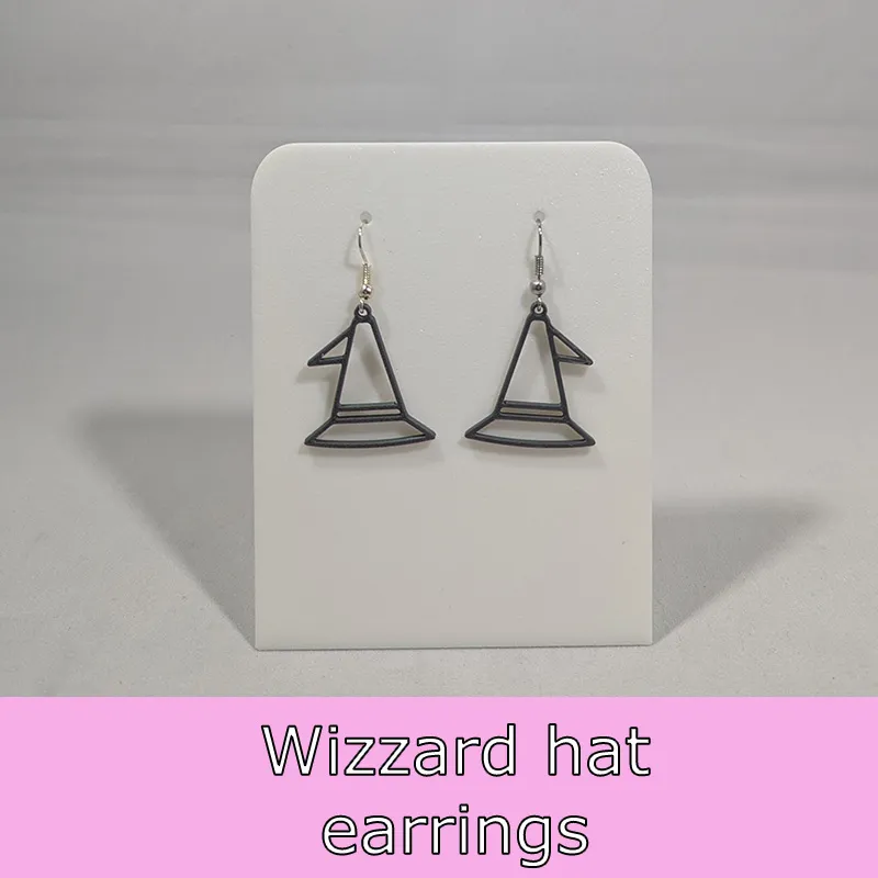 Wizzard hat earrings view 2