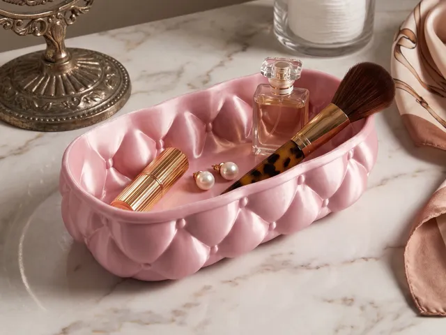 Tufted Catchall, FAST NO SUPPORT Vanity Tray