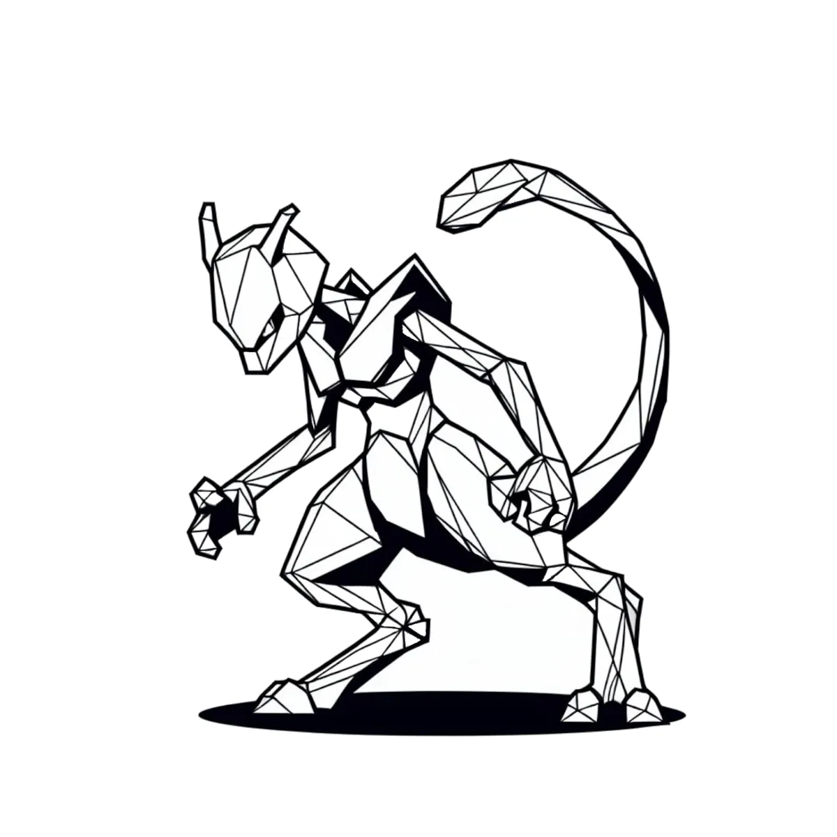Tableau 2D Mewtwo