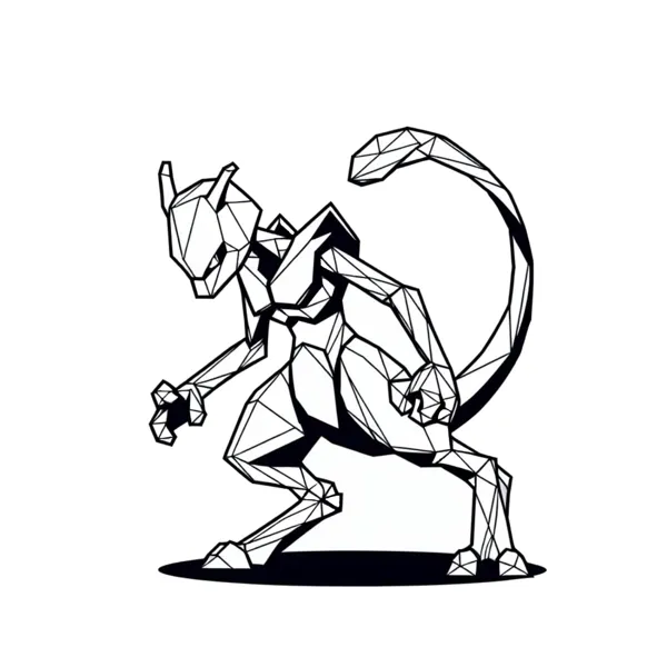 Tableau 2D Mewtwo