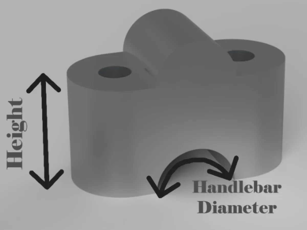 Handlebar Risers Stl Parametric Motorcycle Handlebar Risers - Free 3D Print Model - MakerWorld
