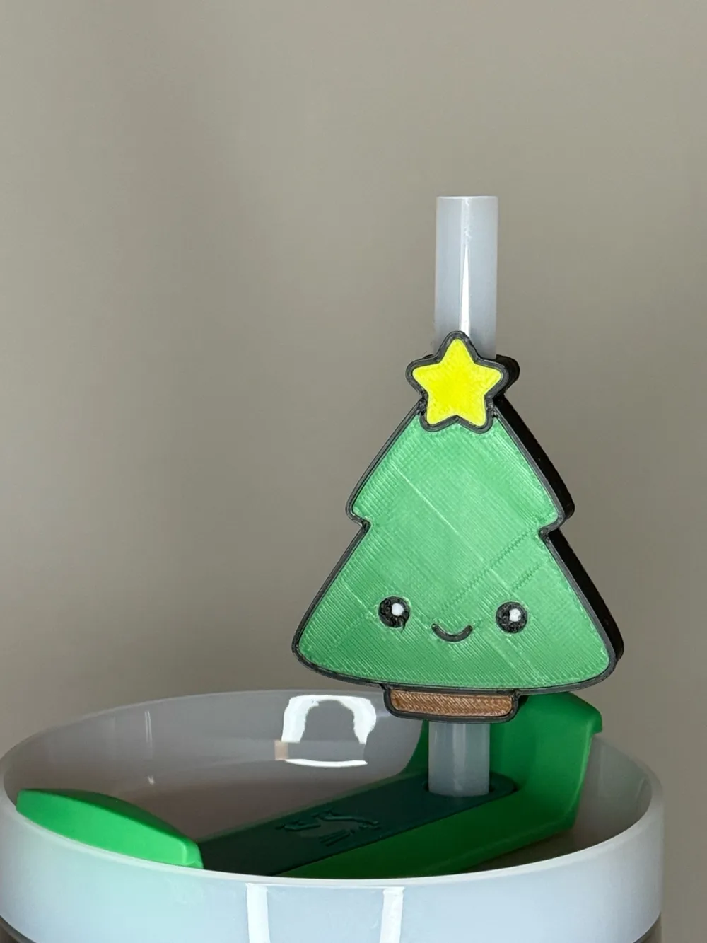 Little Tree Straw Kawaii Christmas Tree Straw Buddy - Free 3D Print Model - MakerWorld