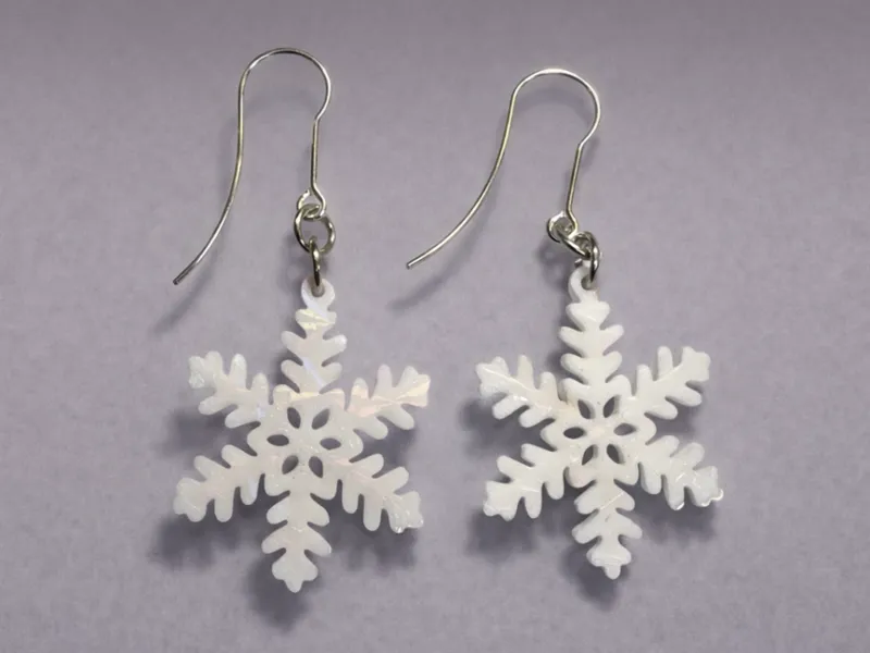 pendiente copo de nieve (navidad)