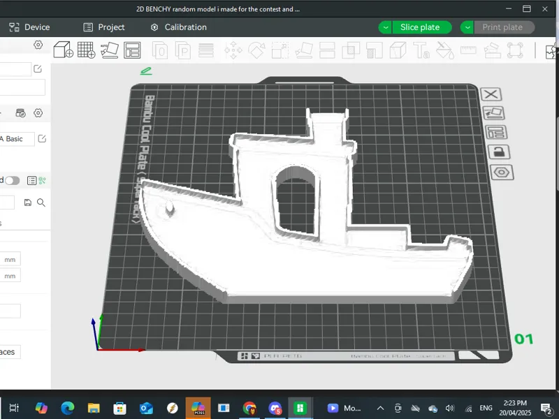 2D BENCHY random model i made for the comp