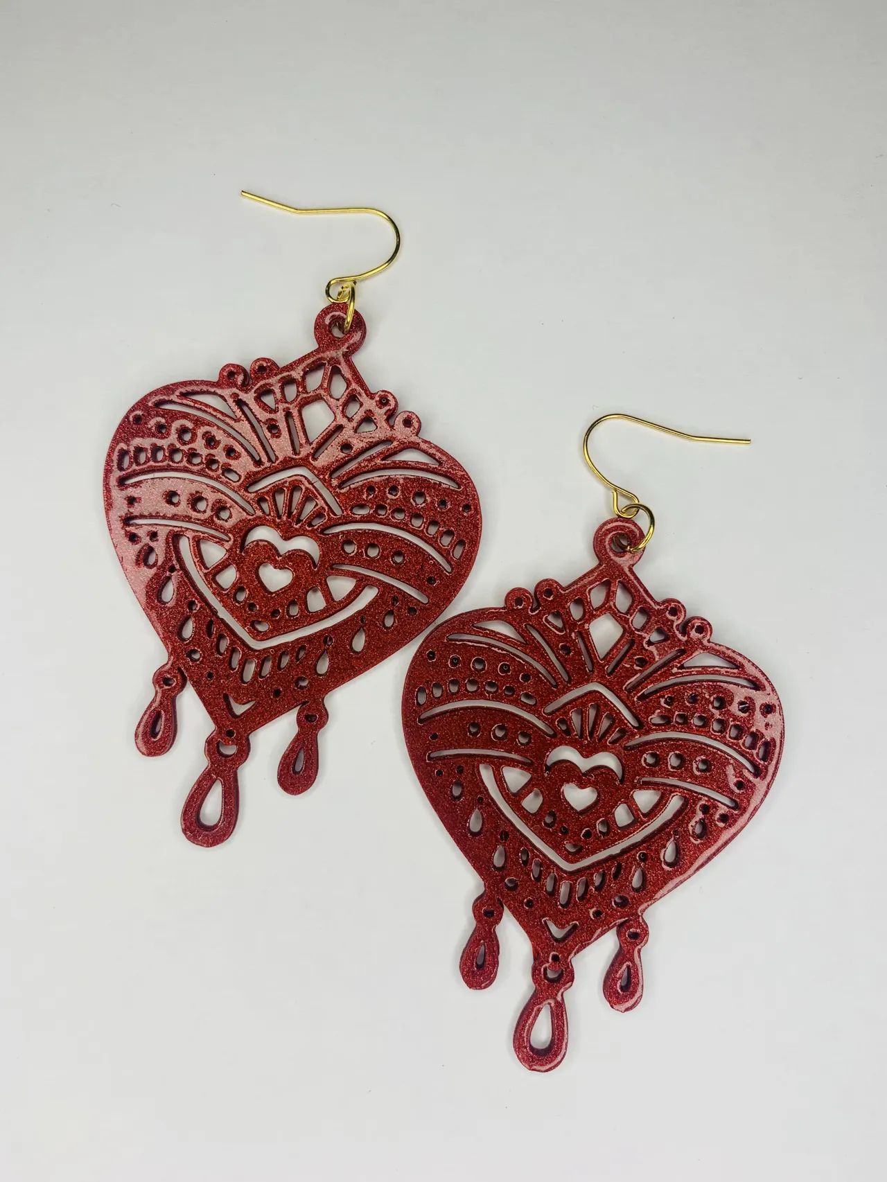 boucles oreilles coeur B1 view 2