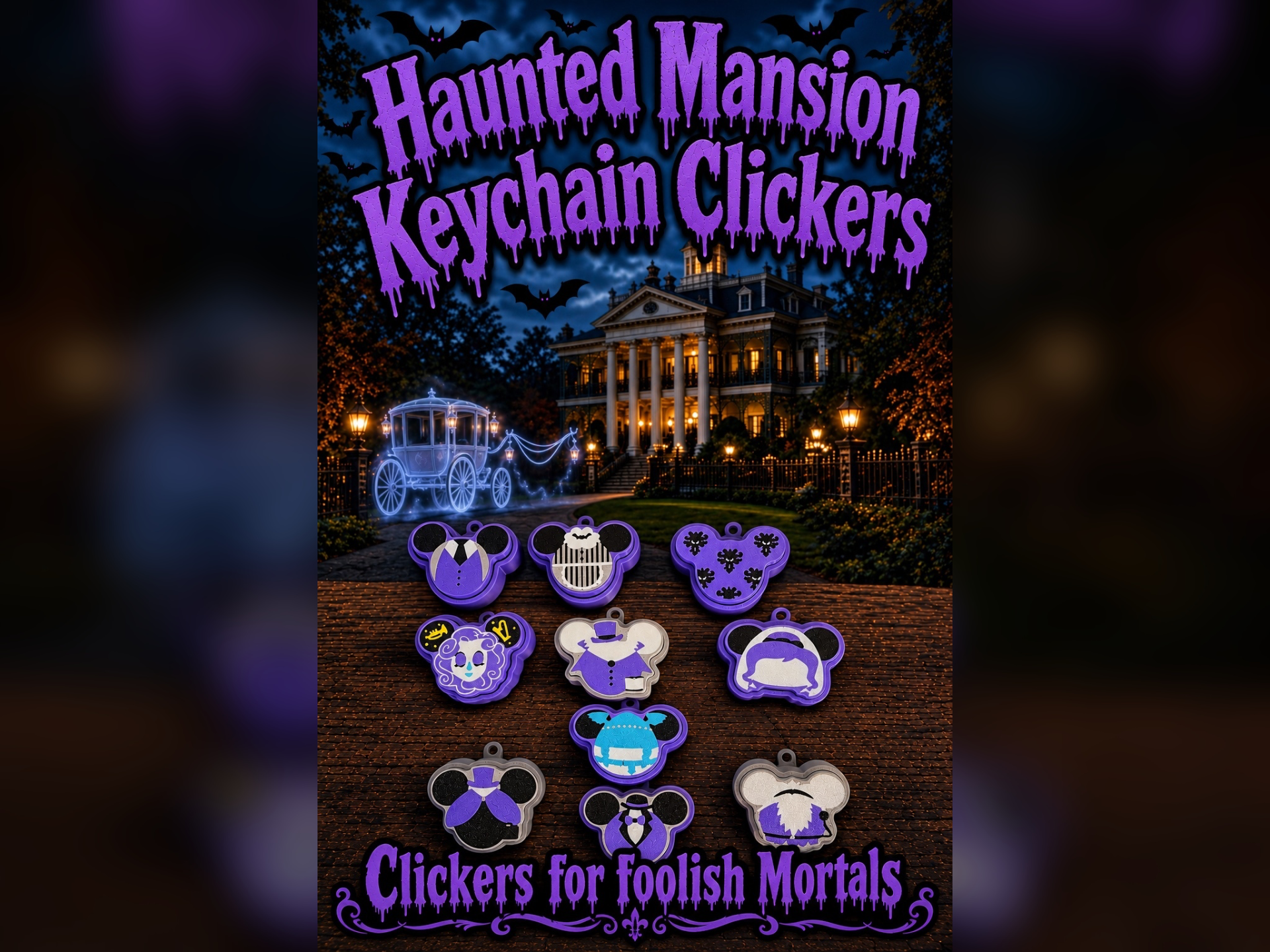 Haunted Mansion Keychain Clickers - 1