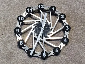 Disc Bike Rotor Clock