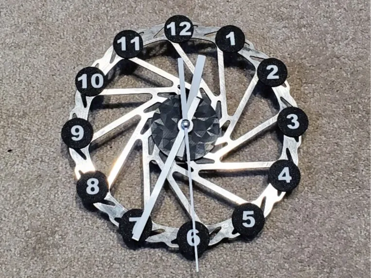 Disc Bike Rotor Clock