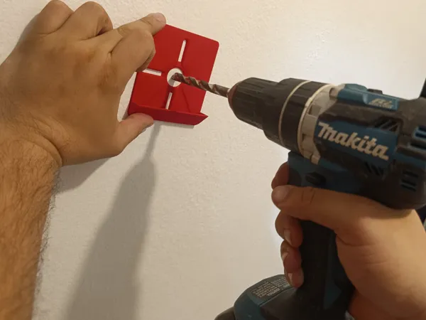 Guide de perçage avec collecteur de poussière