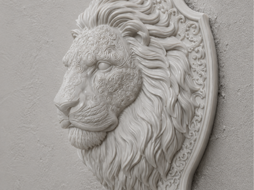 Lion Head Mount – Ultra Detailed Wall Trophy 