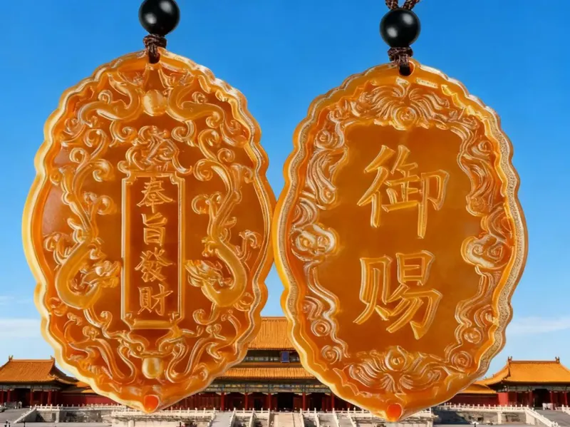御赐——奉旨发财 双面令牌 