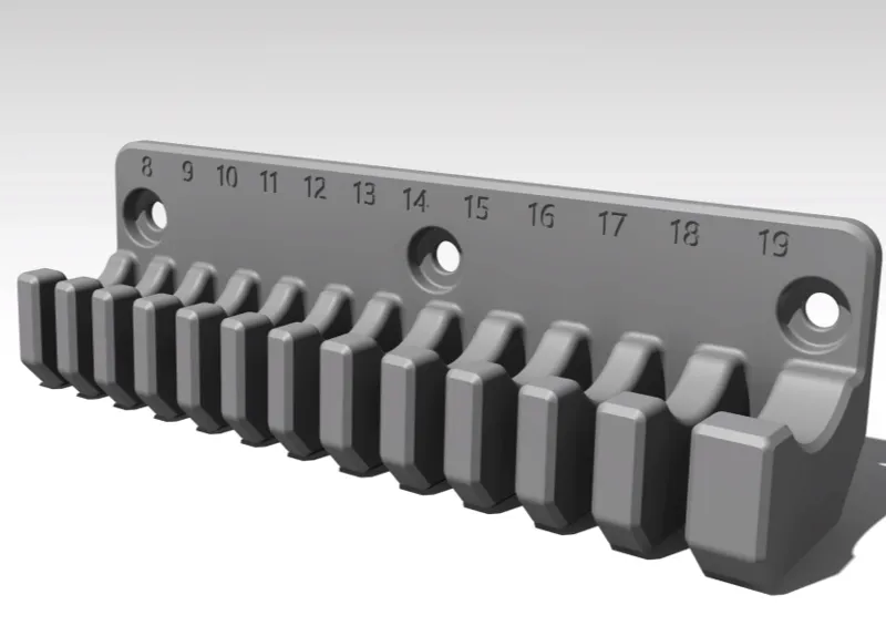 Spanner / wrench holder for biltema pegboard