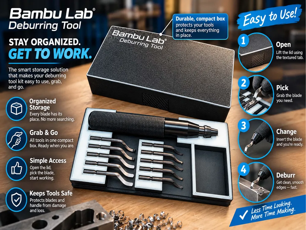 Lab Id Format Bambu Lab Deburring Storage Box - Free 3D Print Model - MakerWorld