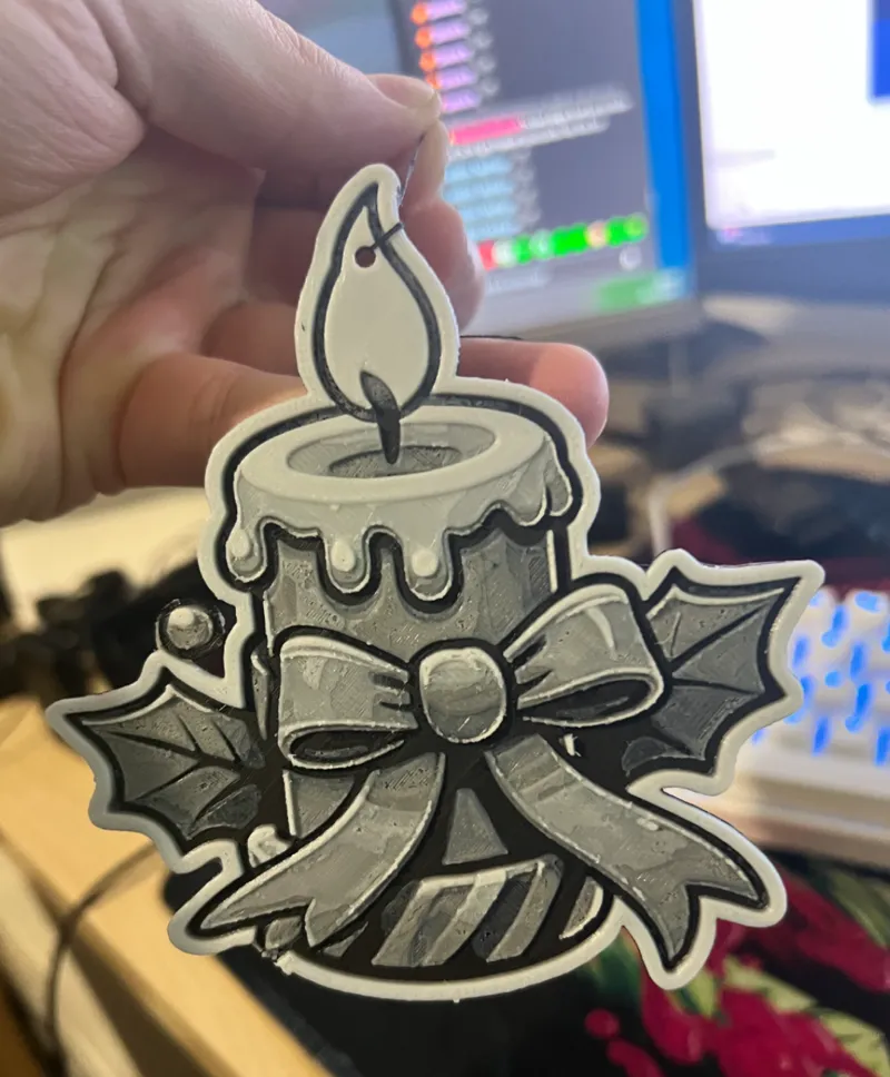 Candle christmas tree decoration bauble