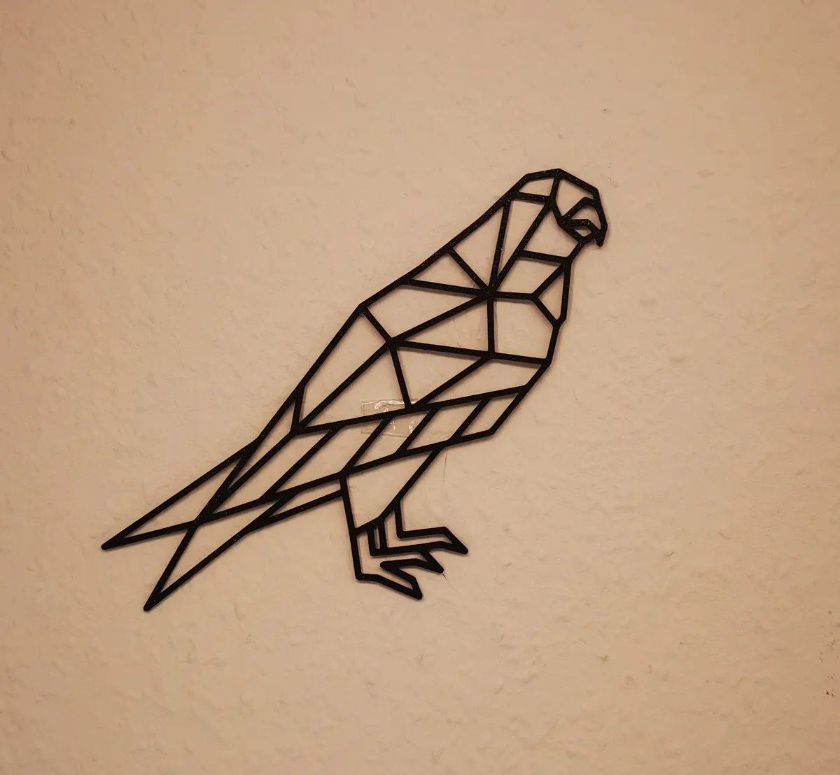 Décoration murale perroquet origami