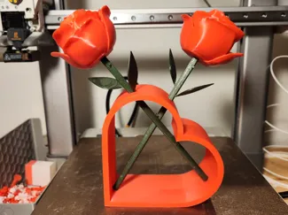 2 Rose Heart Stand