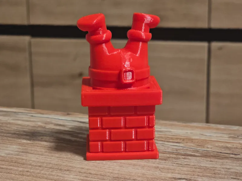 Santa Stuck in a Chimney | Jolly Christmas Model