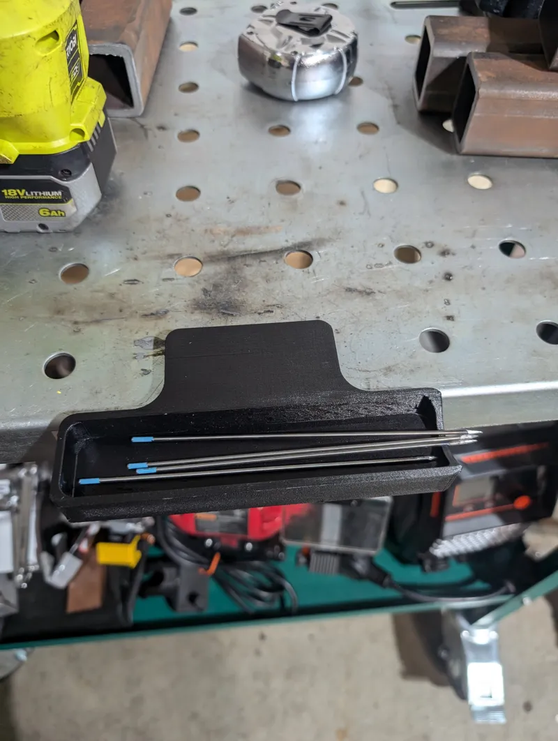 Grizzly welding table tray for tungsten