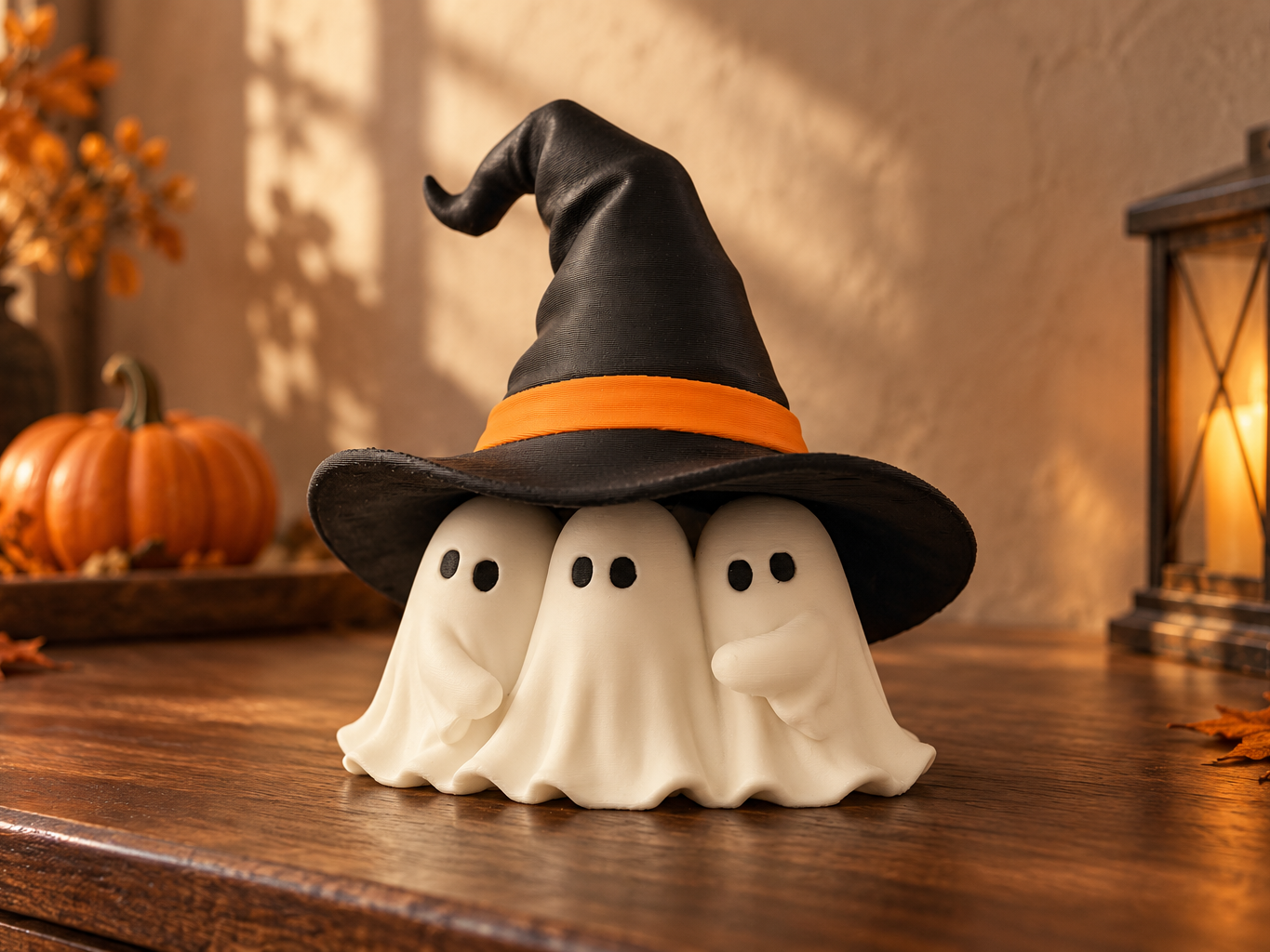 Three Boos, One Hat – Halloween Ghost Trio - 1