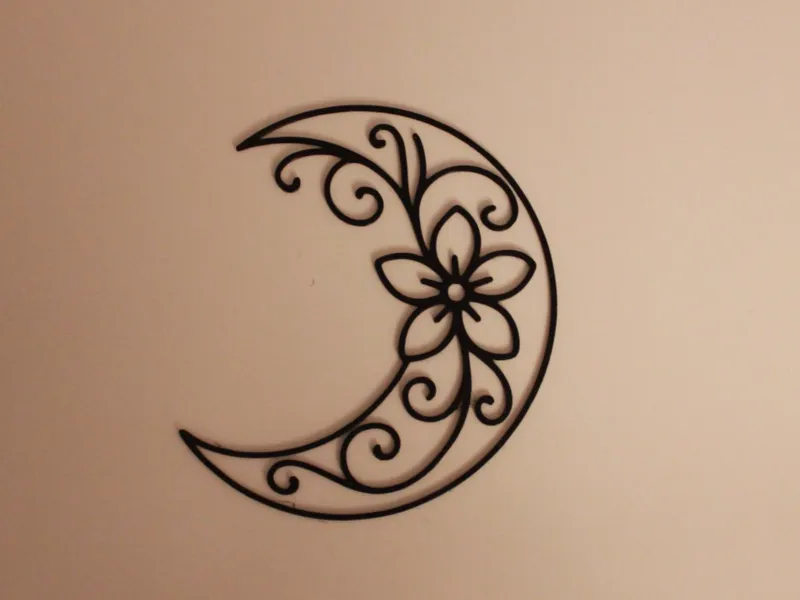 Decorative Moon with flowers | Decoration
