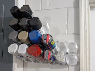 Spray paint can wall mount 3x2