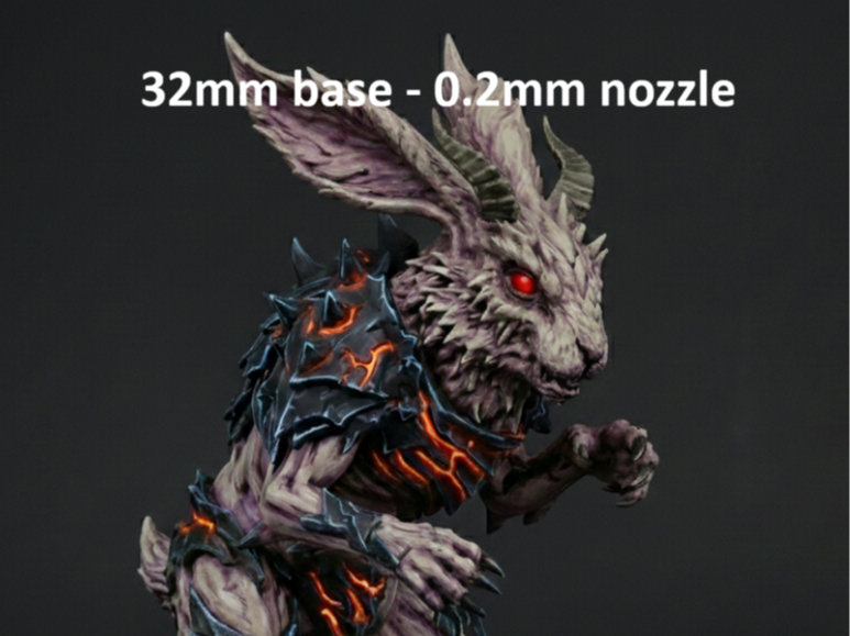Dark Fantasy Rabbit - 32mm base miniature