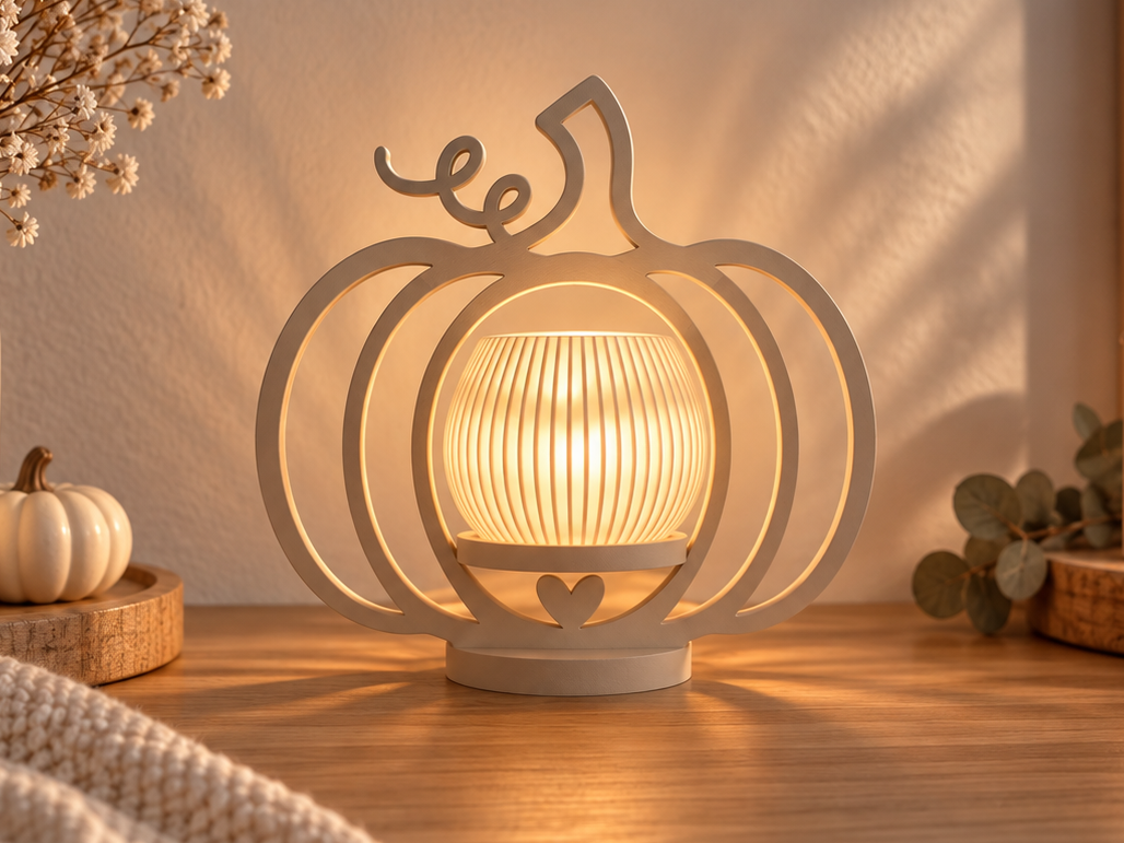 Kürbis Teelichthalter,Pumpkin tea light holder - 1